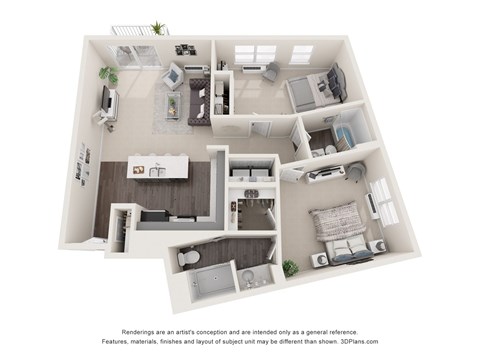 2 bedroom 2 bathroom S at Technology Park Apartments, Rochester, MN, 55901